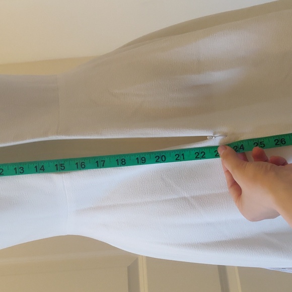 Dress The Population Catalina Fit & Flare V-Neck Sleeveless Crepe Dress White S - Picture 11 of 16